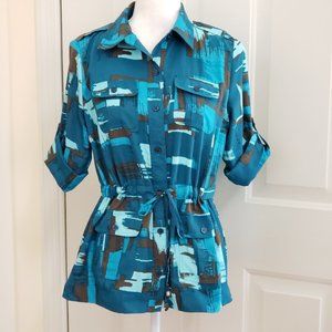 Calvin Klein Utility Top with Tie Waist Size SP